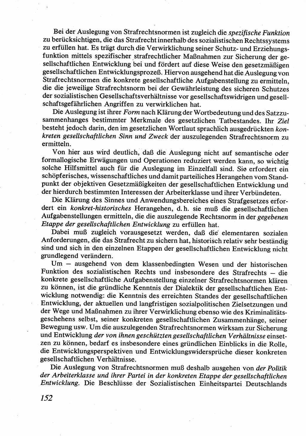 Strafrecht [Deutsche Demokratische Republik (DDR)], Allgemeiner Teil, Lehrbuch 1976, Seite 152 (Strafr. DDR AT Lb. 1976, S. 152)