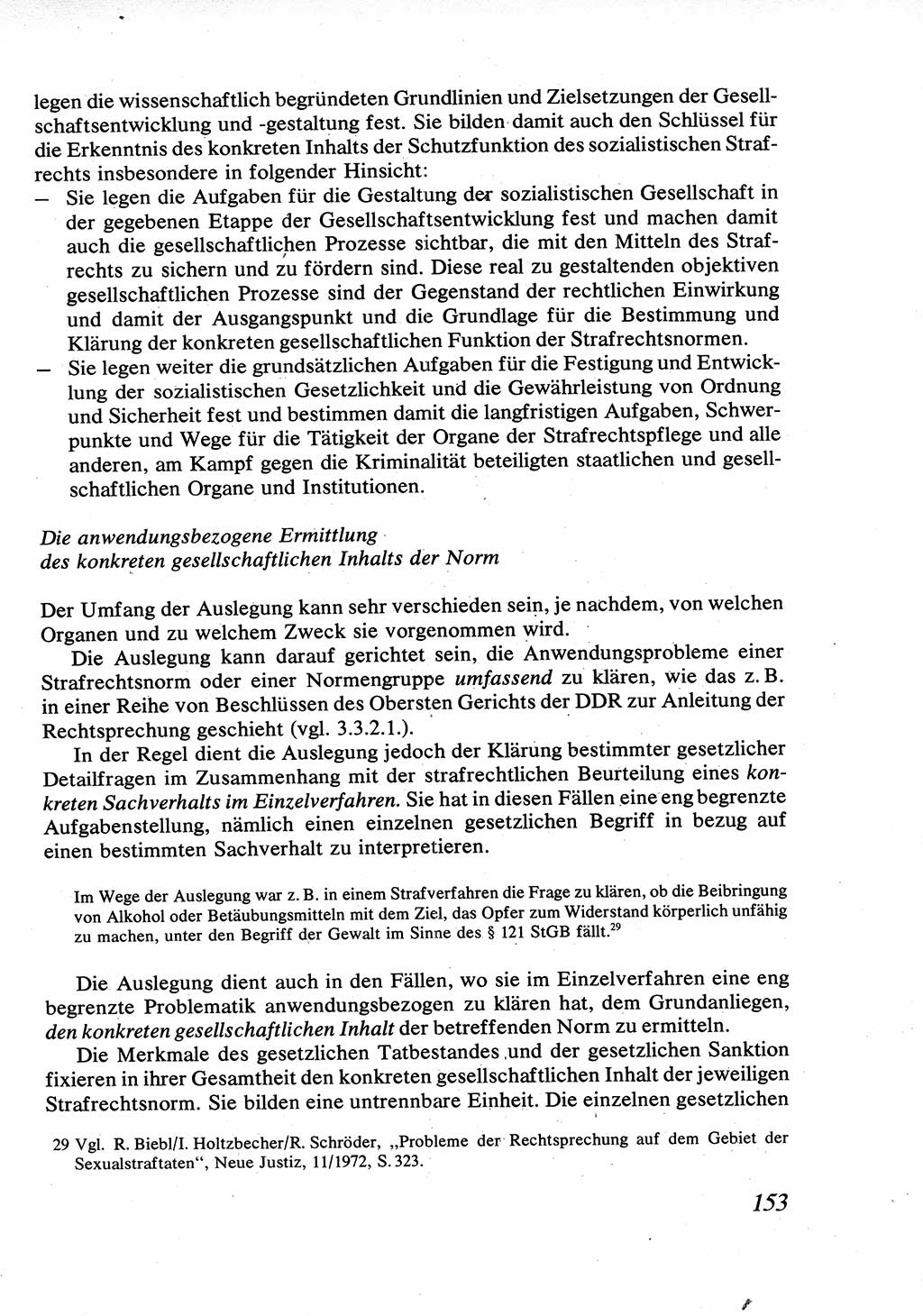 Strafrecht [Deutsche Demokratische Republik (DDR)], Allgemeiner Teil, Lehrbuch 1976, Seite 153 (Strafr. DDR AT Lb. 1976, S. 153)