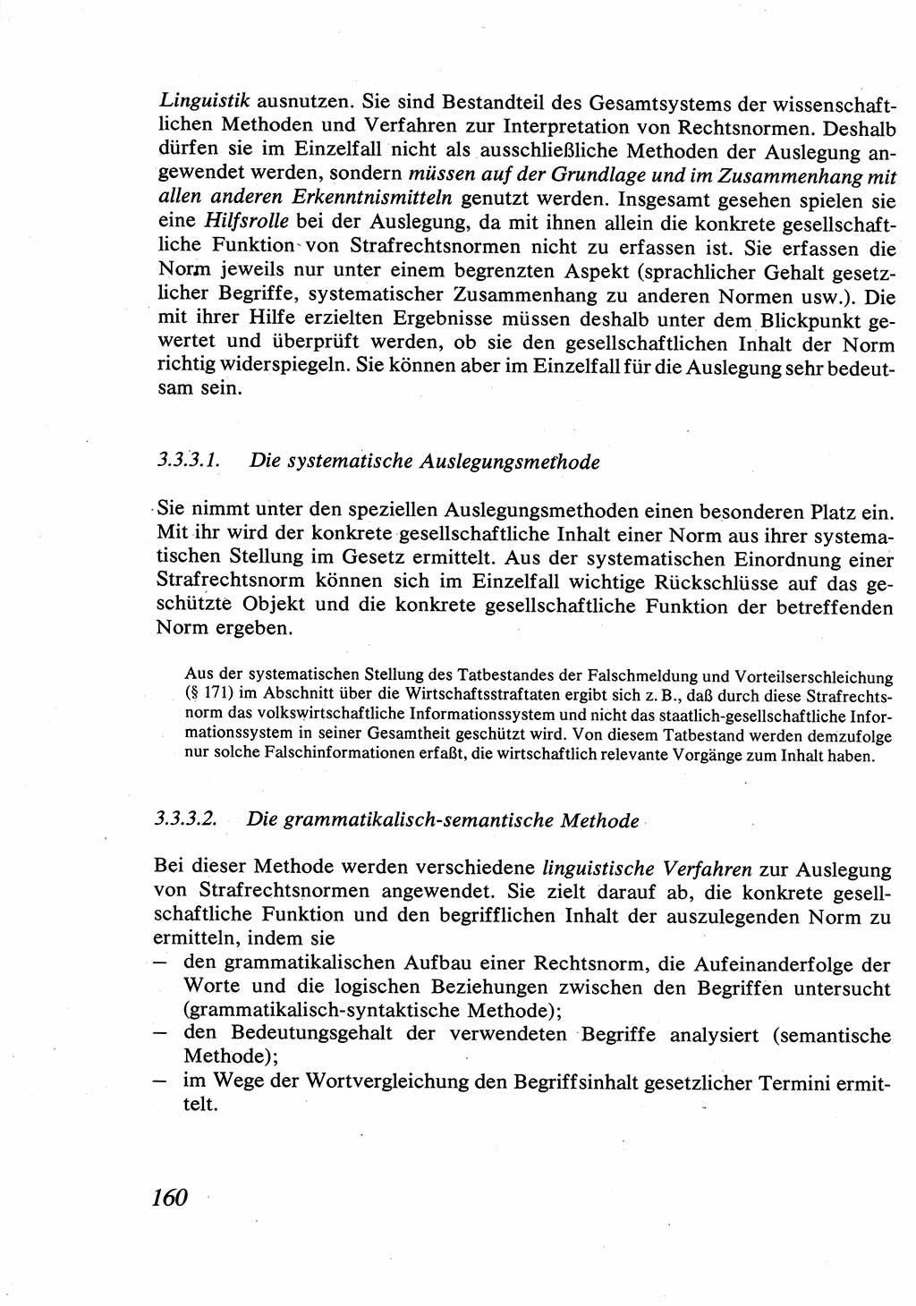 Strafrecht [Deutsche Demokratische Republik (DDR)], Allgemeiner Teil, Lehrbuch 1976, Seite 160 (Strafr. DDR AT Lb. 1976, S. 160)