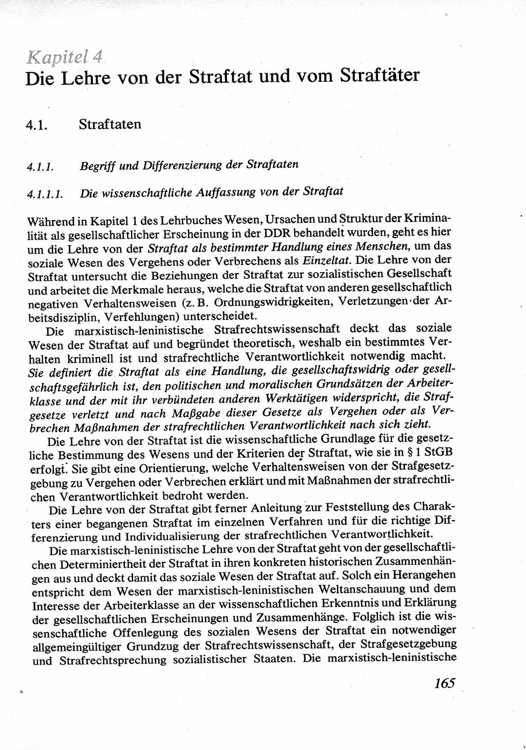 Strafrecht [Deutsche Demokratische Republik (DDR)], Allgemeiner Teil, Lehrbuch 1976, Seite 165 (Strafr. DDR AT Lb. 1976, S. 165)