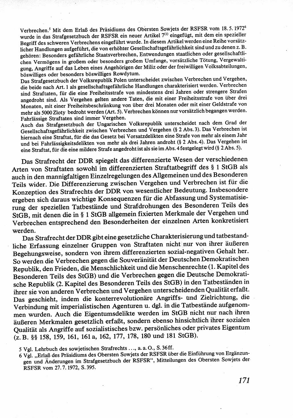 Strafrecht [Deutsche Demokratische Republik (DDR)], Allgemeiner Teil, Lehrbuch 1976, Seite 171 (Strafr. DDR AT Lb. 1976, S. 171)