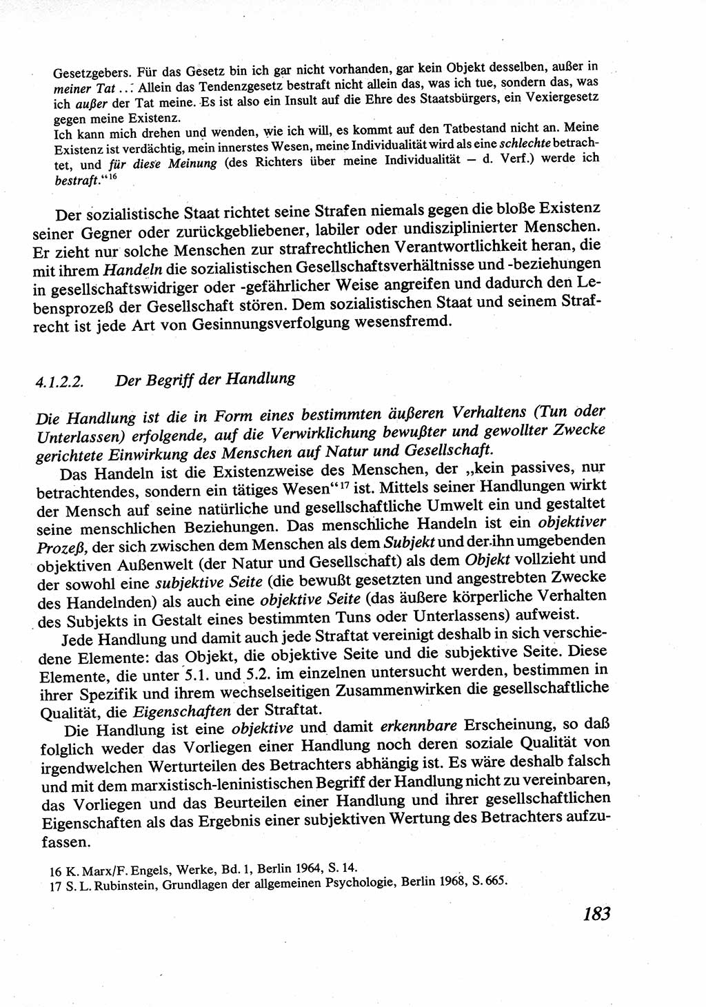 Strafrecht [Deutsche Demokratische Republik (DDR)], Allgemeiner Teil, Lehrbuch 1976, Seite 183 (Strafr. DDR AT Lb. 1976, S. 183)