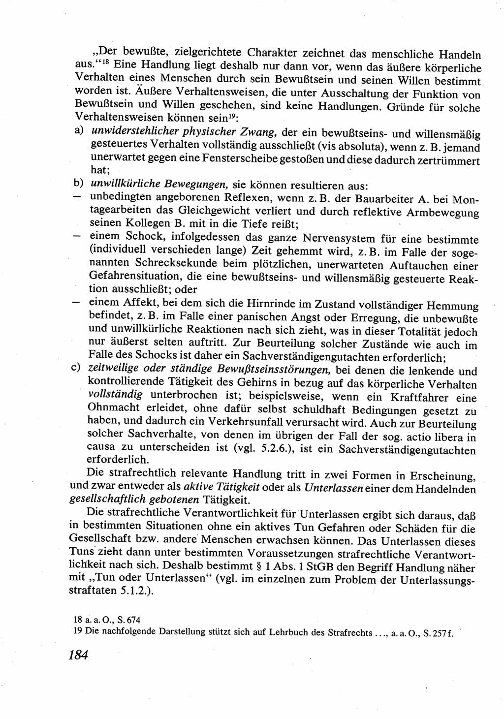 Strafrecht [Deutsche Demokratische Republik (DDR)], Allgemeiner Teil, Lehrbuch 1976, Seite 184 (Strafr. DDR AT Lb. 1976, S. 184)