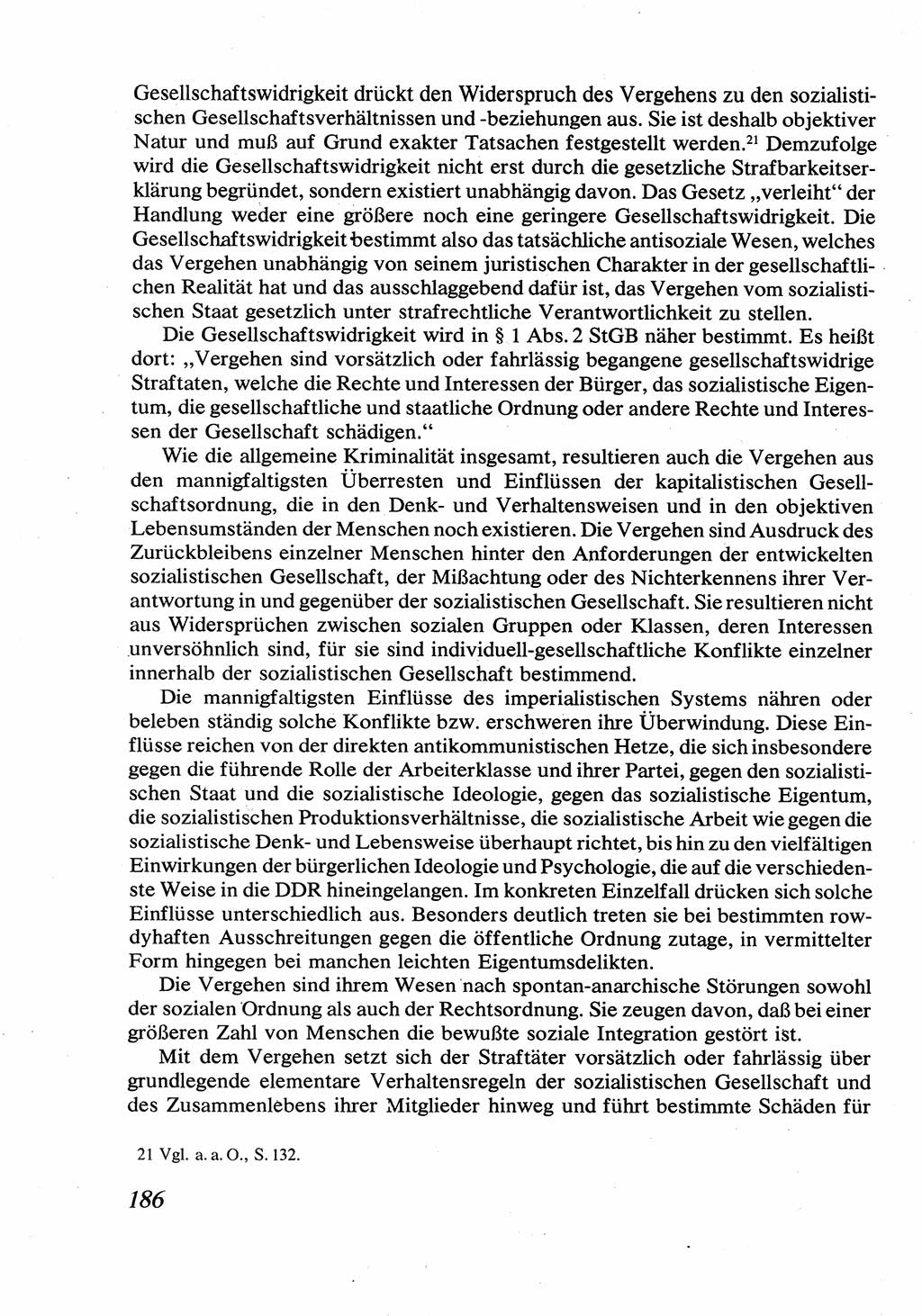 Strafrecht [Deutsche Demokratische Republik (DDR)], Allgemeiner Teil, Lehrbuch 1976, Seite 186 (Strafr. DDR AT Lb. 1976, S. 186)