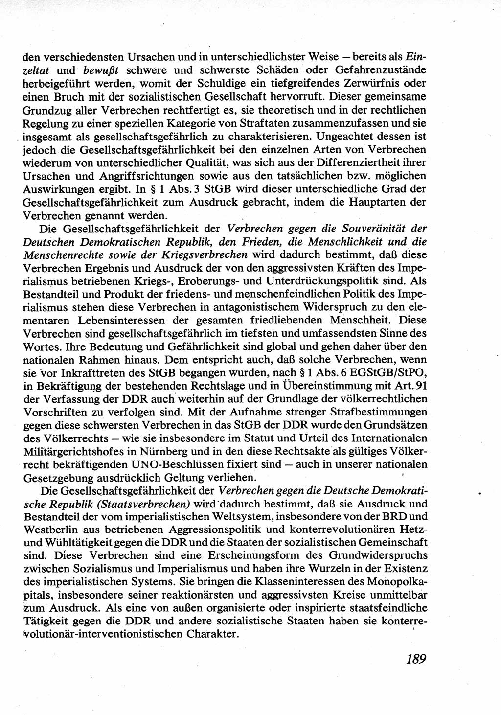 Strafrecht [Deutsche Demokratische Republik (DDR)], Allgemeiner Teil, Lehrbuch 1976, Seite 189 (Strafr. DDR AT Lb. 1976, S. 189)