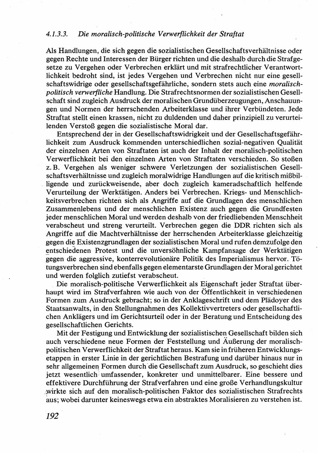Strafrecht [Deutsche Demokratische Republik (DDR)], Allgemeiner Teil, Lehrbuch 1976, Seite 192 (Strafr. DDR AT Lb. 1976, S. 192)