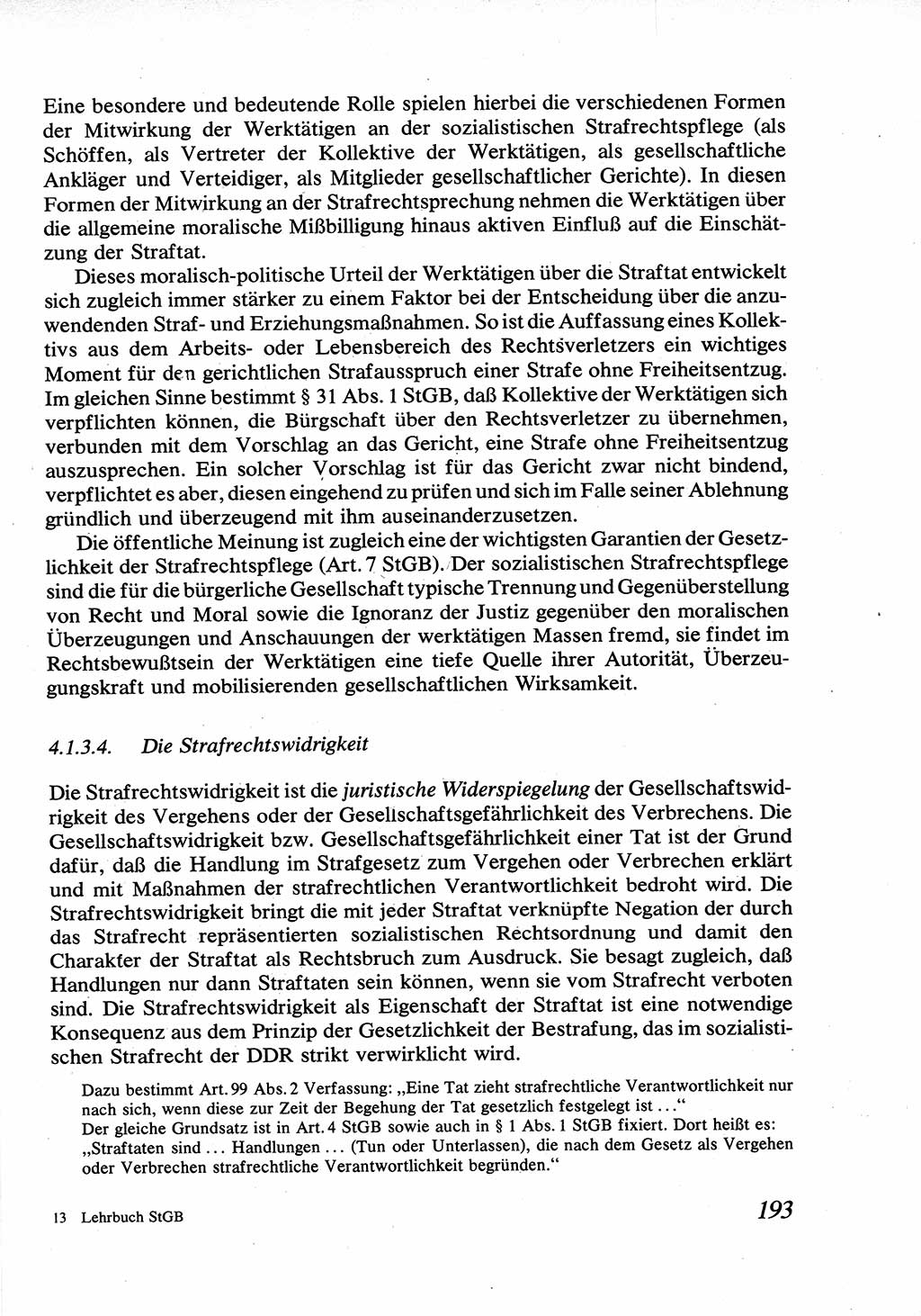 Strafrecht [Deutsche Demokratische Republik (DDR)], Allgemeiner Teil, Lehrbuch 1976, Seite 193 (Strafr. DDR AT Lb. 1976, S. 193)