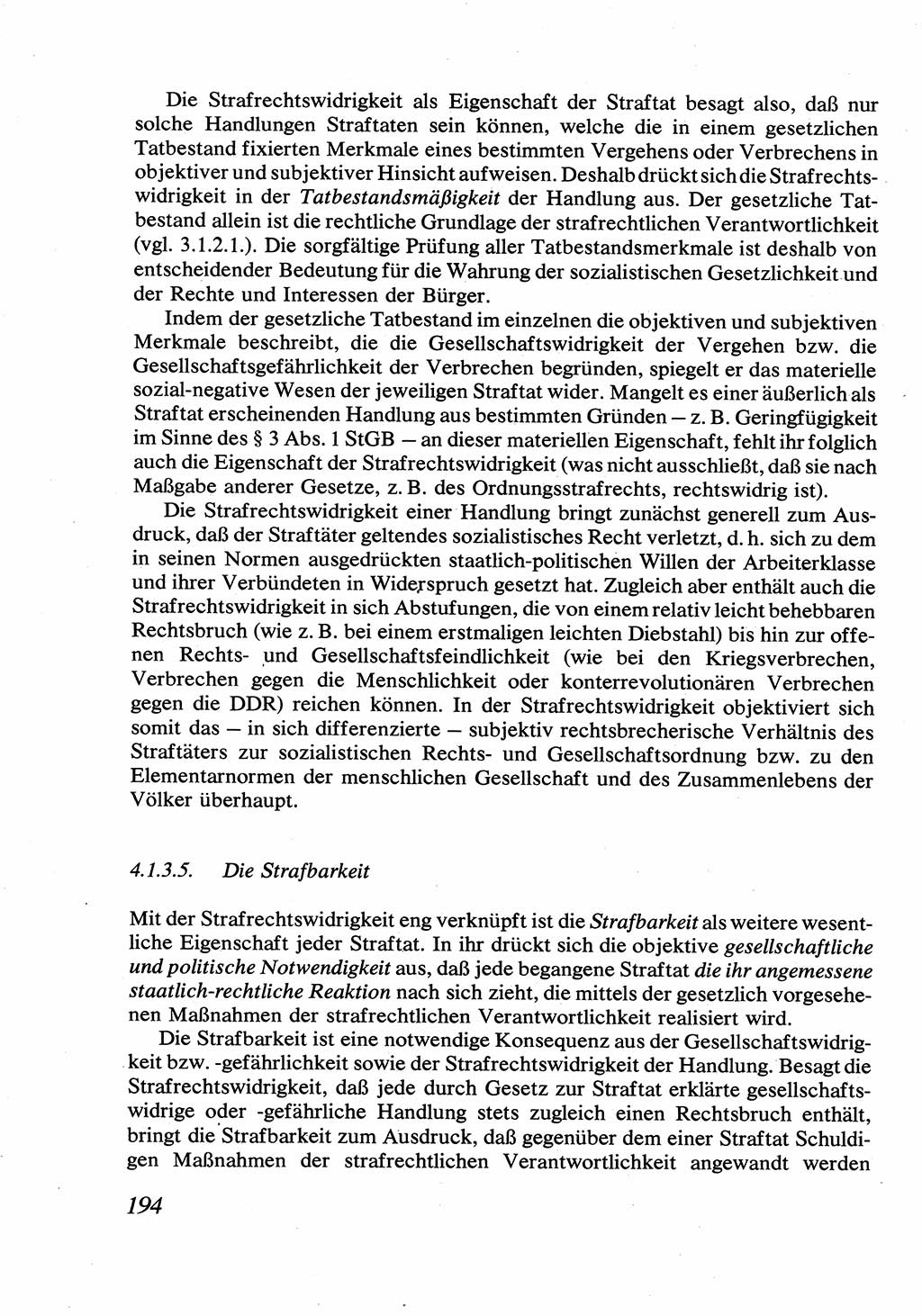 Strafrecht [Deutsche Demokratische Republik (DDR)], Allgemeiner Teil, Lehrbuch 1976, Seite 194 (Strafr. DDR AT Lb. 1976, S. 194)