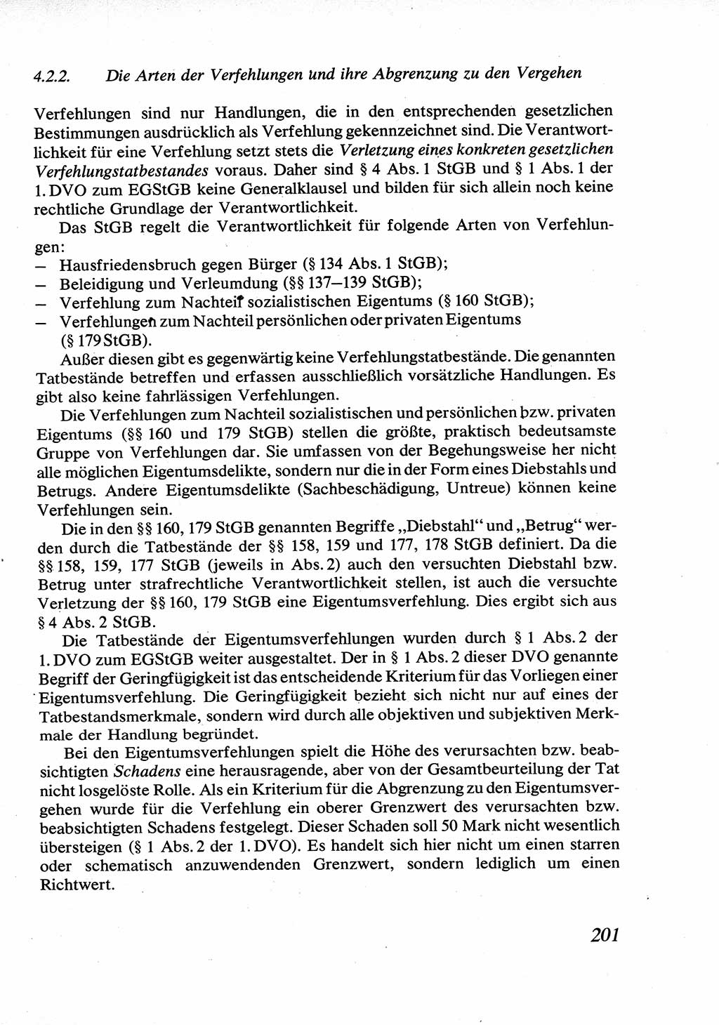 Strafrecht [Deutsche Demokratische Republik (DDR)], Allgemeiner Teil, Lehrbuch 1976, Seite 201 (Strafr. DDR AT Lb. 1976, S. 201)