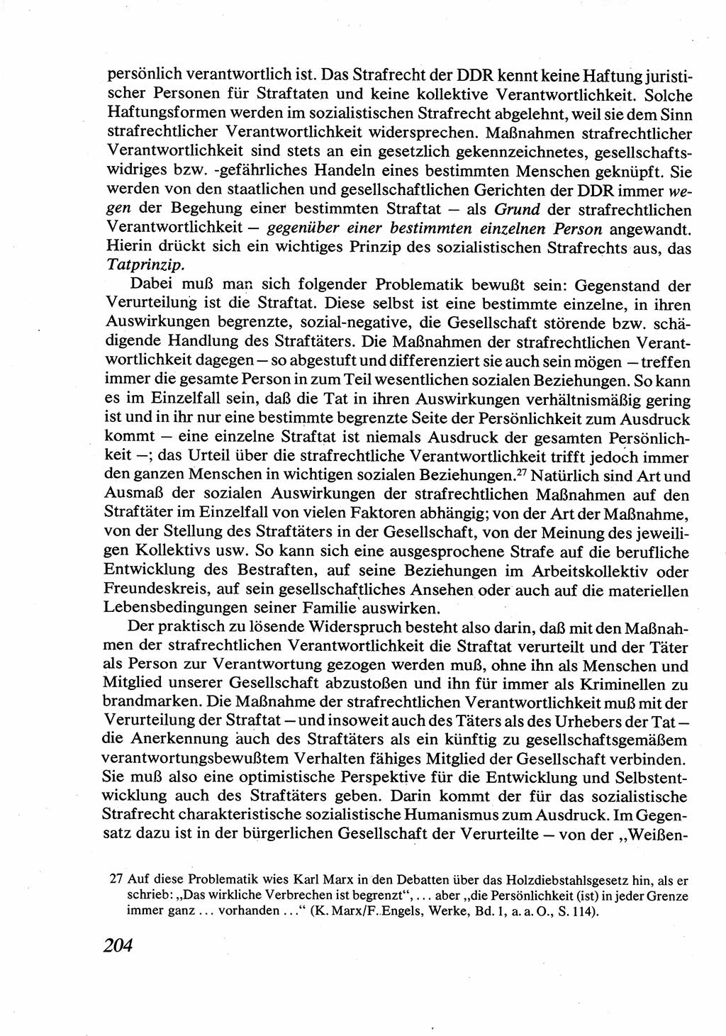 Strafrecht [Deutsche Demokratische Republik (DDR)], Allgemeiner Teil, Lehrbuch 1976, Seite 204 (Strafr. DDR AT Lb. 1976, S. 204)