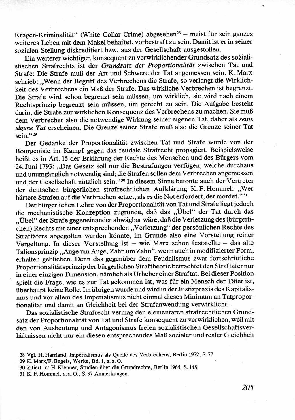 Strafrecht [Deutsche Demokratische Republik (DDR)], Allgemeiner Teil, Lehrbuch 1976, Seite 205 (Strafr. DDR AT Lb. 1976, S. 205)