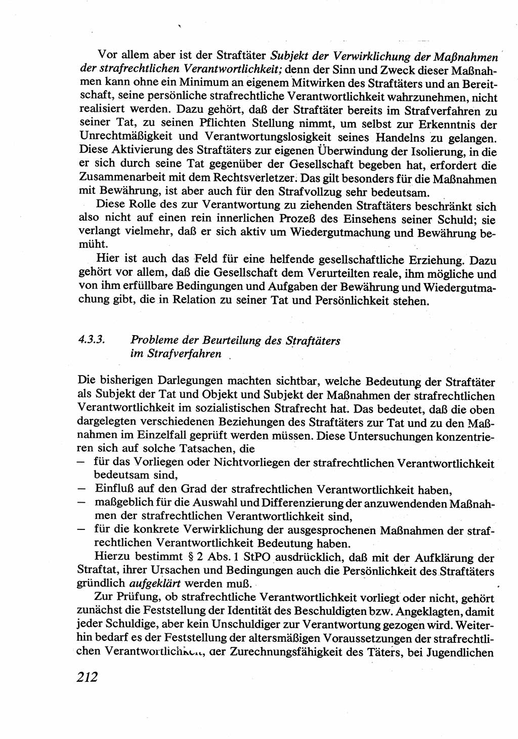 Strafrecht [Deutsche Demokratische Republik (DDR)], Allgemeiner Teil, Lehrbuch 1976, Seite 212 (Strafr. DDR AT Lb. 1976, S. 212)