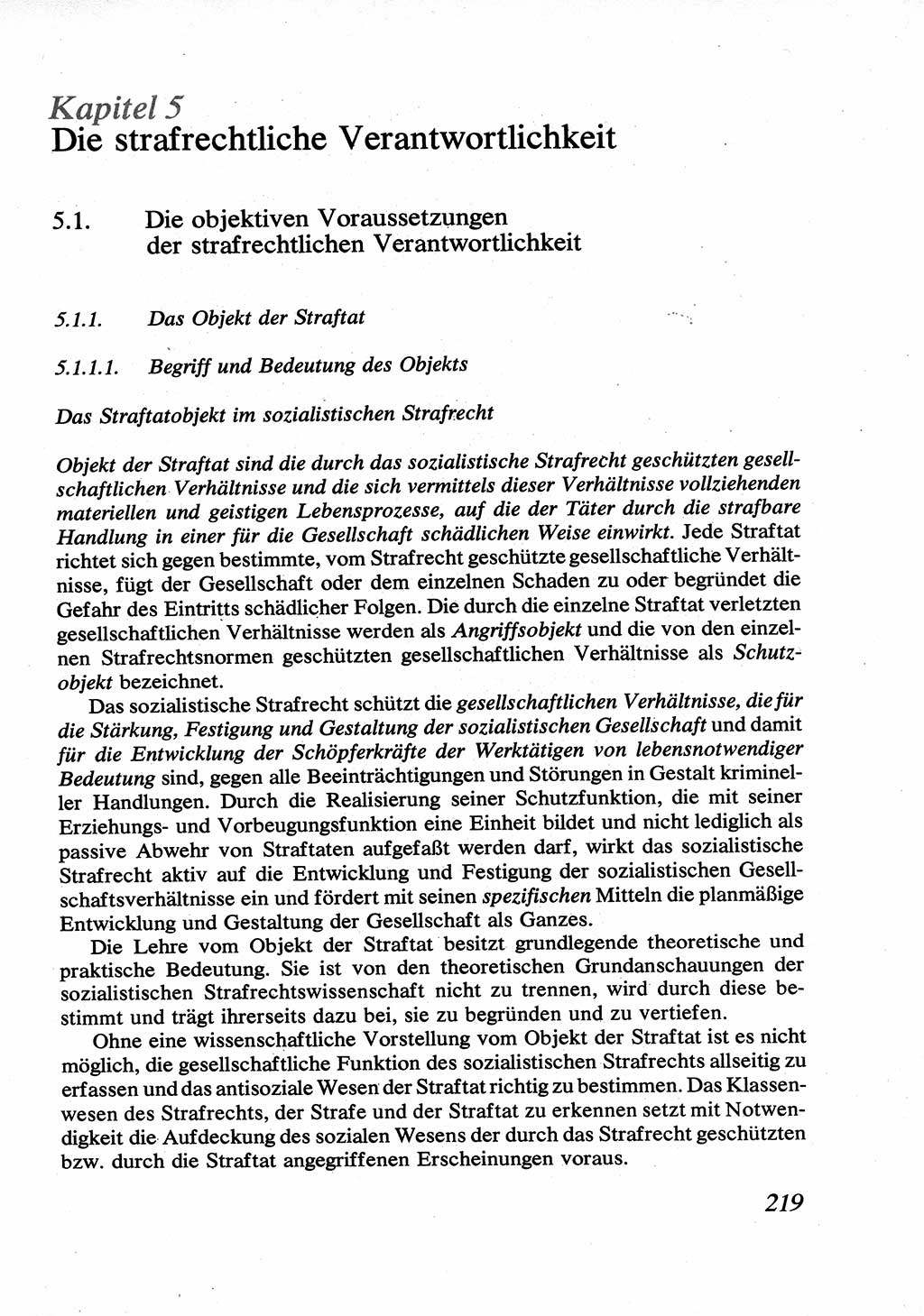 Strafrecht [Deutsche Demokratische Republik (DDR)], Allgemeiner Teil, Lehrbuch 1976, Seite 219 (Strafr. DDR AT Lb. 1976, S. 219)
