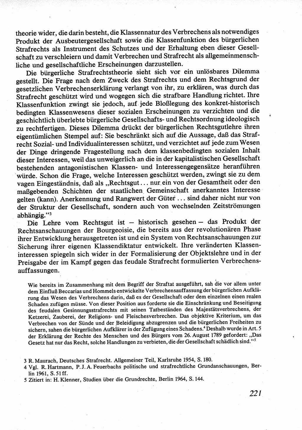 Strafrecht [Deutsche Demokratische Republik (DDR)], Allgemeiner Teil, Lehrbuch 1976, Seite 221 (Strafr. DDR AT Lb. 1976, S. 221)