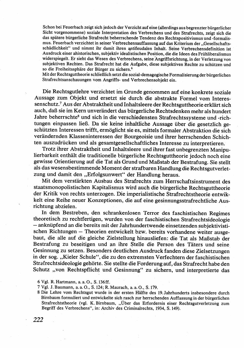 Strafrecht [Deutsche Demokratische Republik (DDR)], Allgemeiner Teil, Lehrbuch 1976, Seite 222 (Strafr. DDR AT Lb. 1976, S. 222)