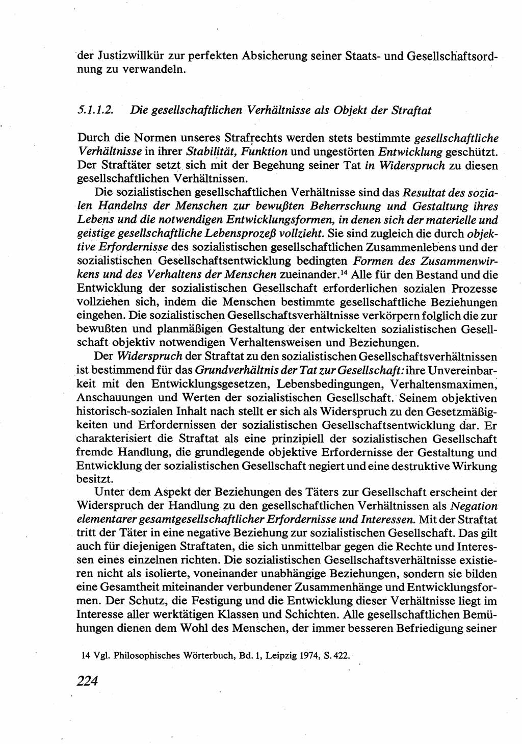 Strafrecht [Deutsche Demokratische Republik (DDR)], Allgemeiner Teil, Lehrbuch 1976, Seite 224 (Strafr. DDR AT Lb. 1976, S. 224)