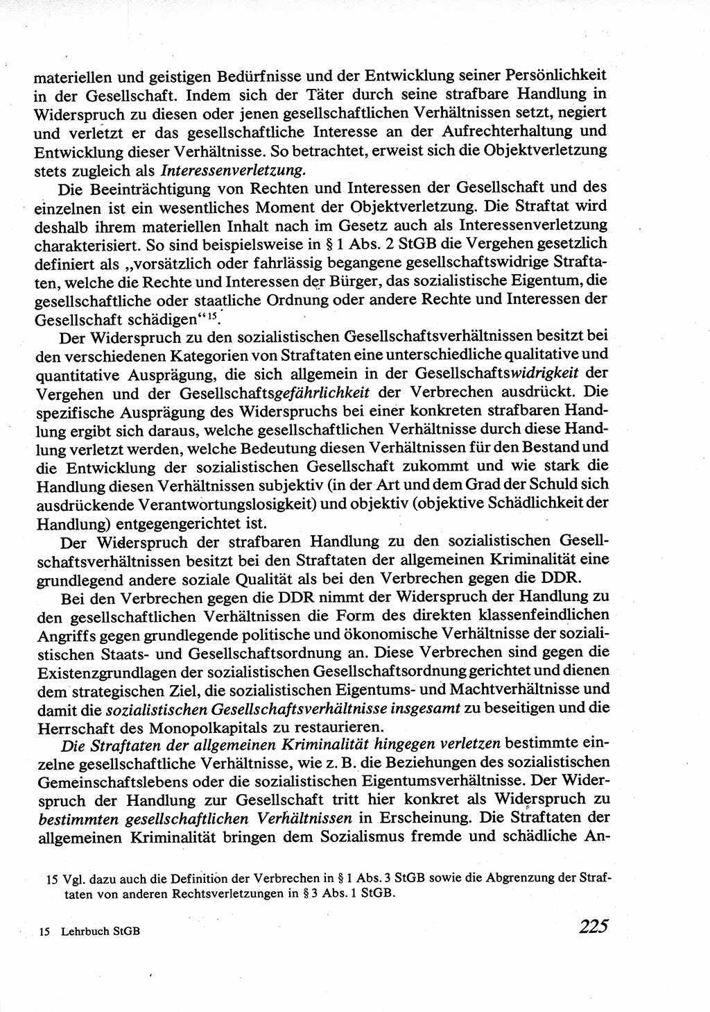 Strafrecht [Deutsche Demokratische Republik (DDR)], Allgemeiner Teil, Lehrbuch 1976, Seite 225 (Strafr. DDR AT Lb. 1976, S. 225)