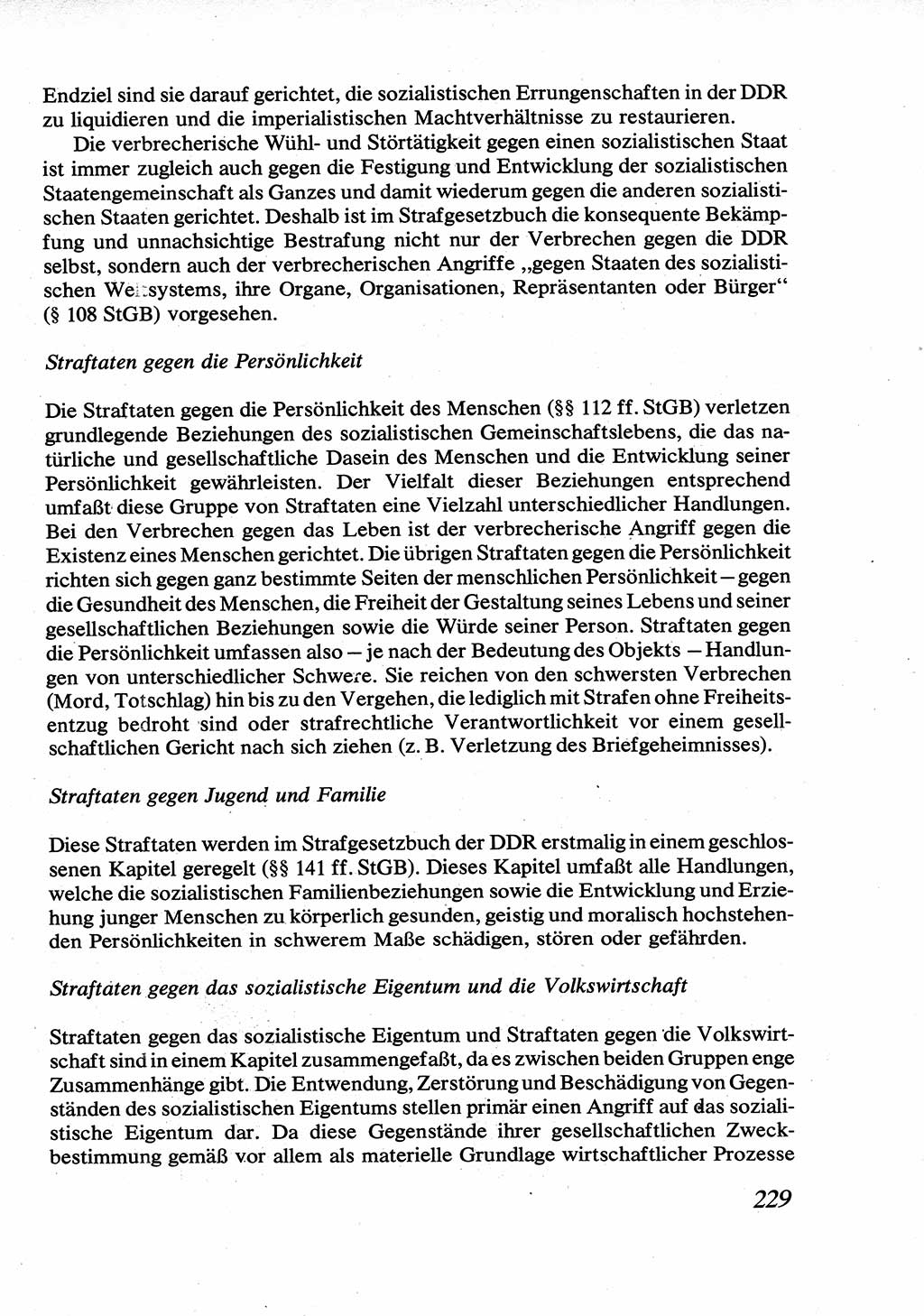Strafrecht [Deutsche Demokratische Republik (DDR)], Allgemeiner Teil, Lehrbuch 1976, Seite 229 (Strafr. DDR AT Lb. 1976, S. 229)