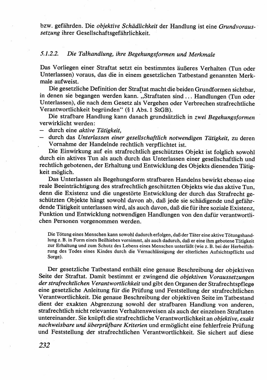 Strafrecht [Deutsche Demokratische Republik (DDR)], Allgemeiner Teil, Lehrbuch 1976, Seite 232 (Strafr. DDR AT Lb. 1976, S. 232)