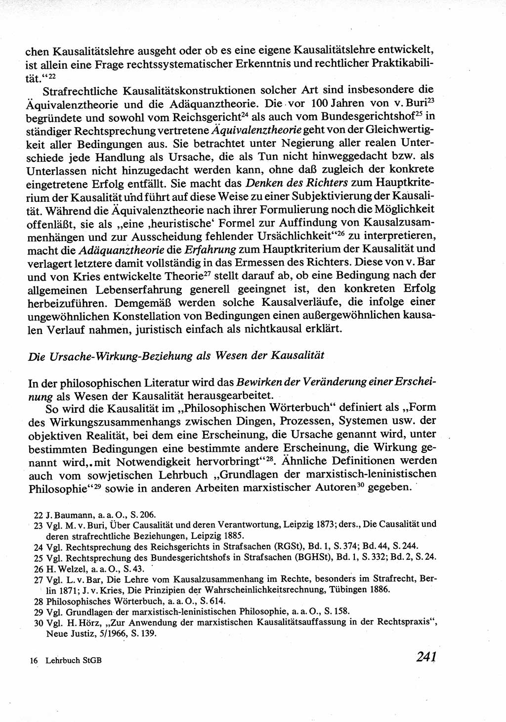 Strafrecht [Deutsche Demokratische Republik (DDR)], Allgemeiner Teil, Lehrbuch 1976, Seite 241 (Strafr. DDR AT Lb. 1976, S. 241)