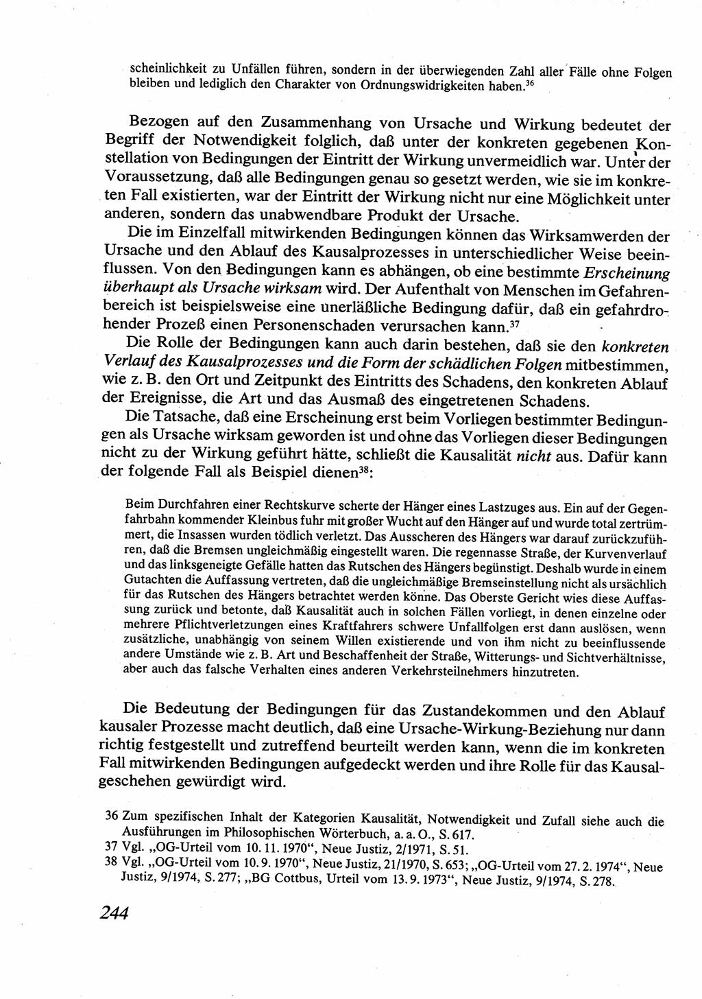 Strafrecht [Deutsche Demokratische Republik (DDR)], Allgemeiner Teil, Lehrbuch 1976, Seite 244 (Strafr. DDR AT Lb. 1976, S. 244)