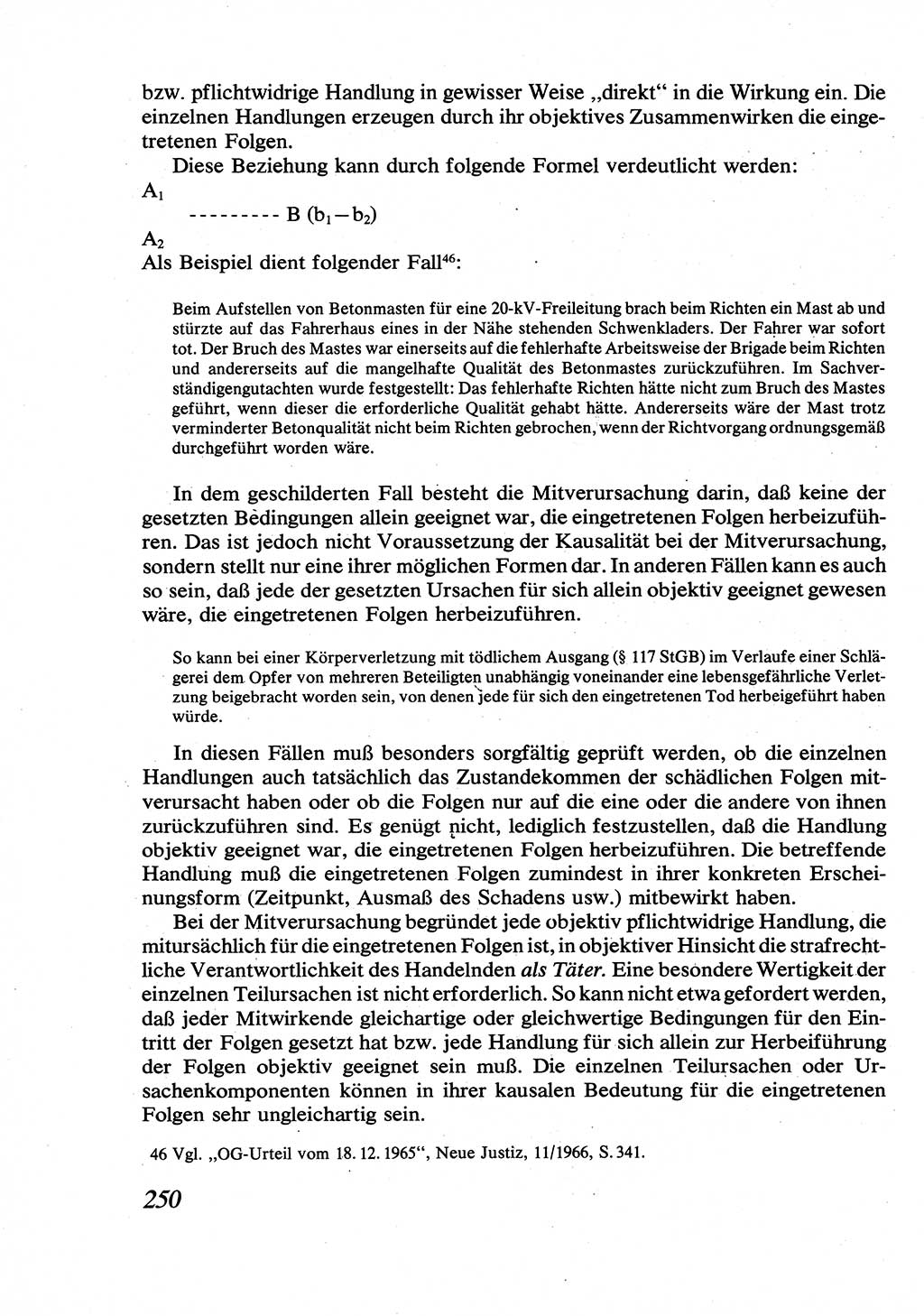 Strafrecht [Deutsche Demokratische Republik (DDR)], Allgemeiner Teil, Lehrbuch 1976, Seite 250 (Strafr. DDR AT Lb. 1976, S. 250)