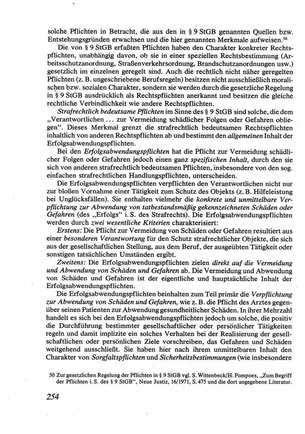Strafrecht [Deutsche Demokratische Republik (DDR)], Allgemeiner Teil, Lehrbuch 1976, Seite 254 (Strafr. DDR AT Lb. 1976, S. 254)