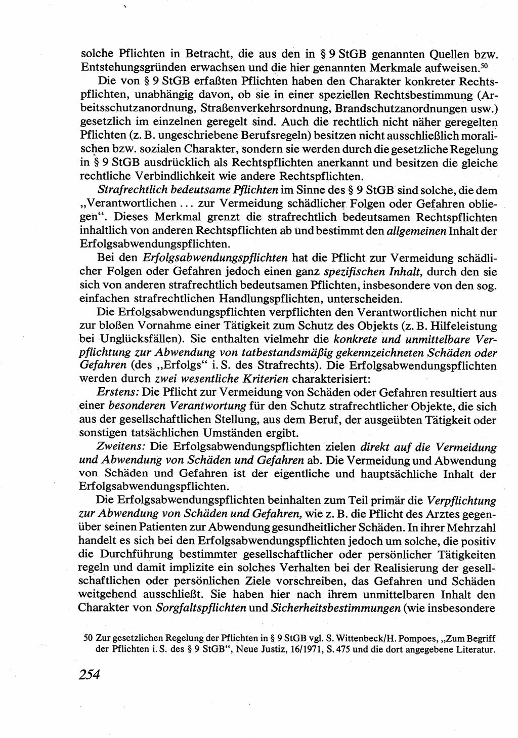 Strafrecht [Deutsche Demokratische Republik (DDR)], Allgemeiner Teil, Lehrbuch 1976, Seite 254 (Strafr. DDR AT Lb. 1976, S. 254)