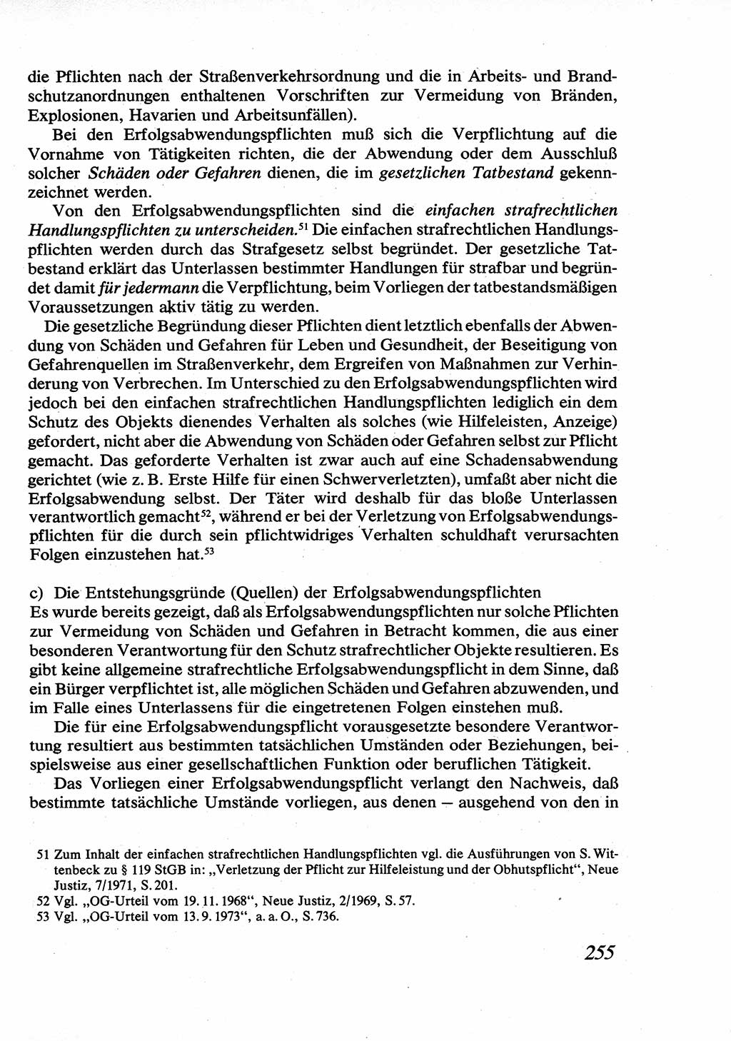 Strafrecht [Deutsche Demokratische Republik (DDR)], Allgemeiner Teil, Lehrbuch 1976, Seite 255 (Strafr. DDR AT Lb. 1976, S. 255)