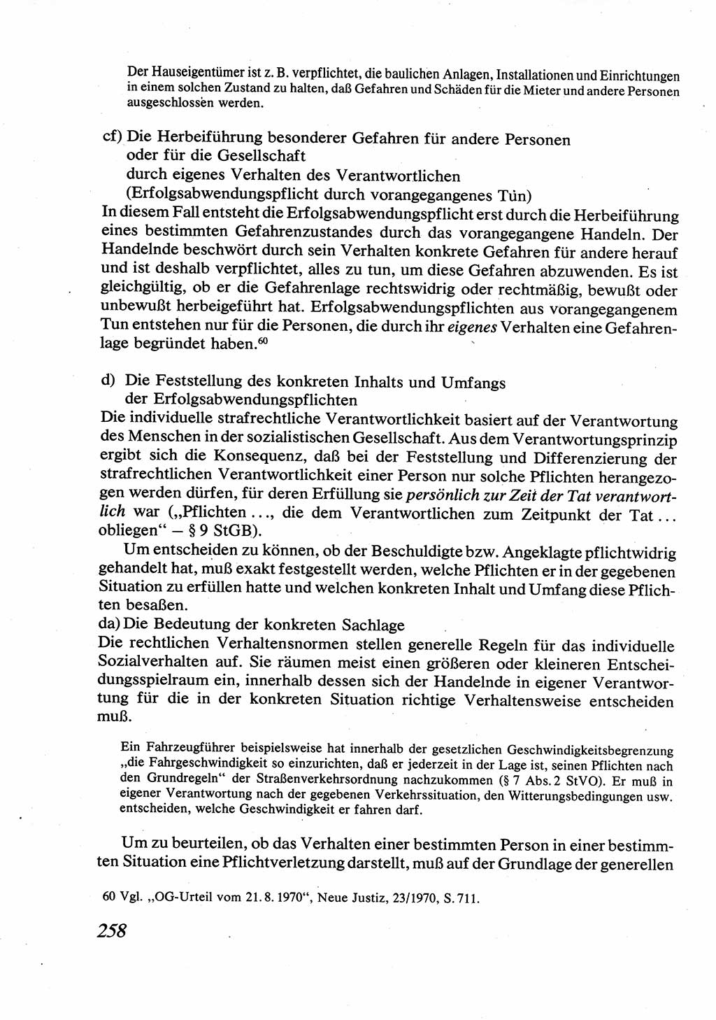 Strafrecht [Deutsche Demokratische Republik (DDR)], Allgemeiner Teil, Lehrbuch 1976, Seite 258 (Strafr. DDR AT Lb. 1976, S. 258)