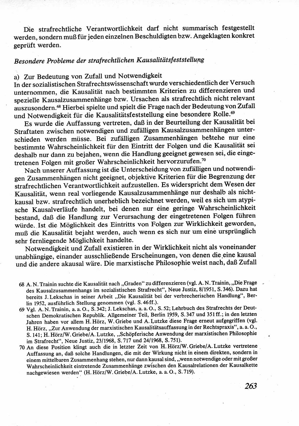 Strafrecht [Deutsche Demokratische Republik (DDR)], Allgemeiner Teil, Lehrbuch 1976, Seite 263 (Strafr. DDR AT Lb. 1976, S. 263)