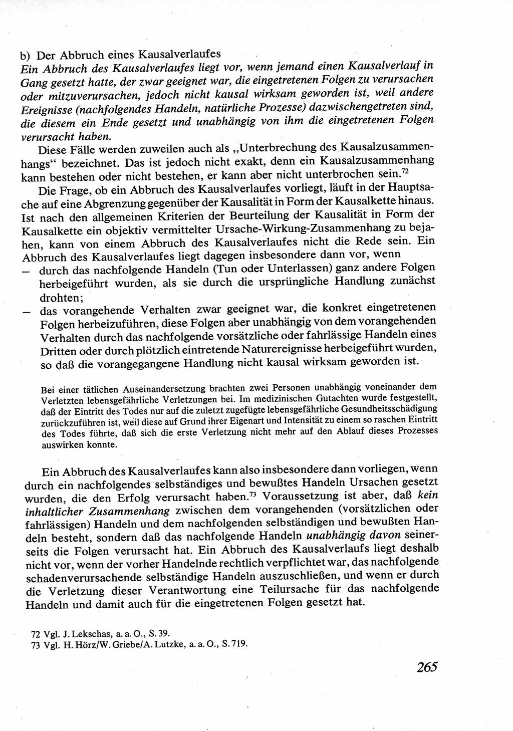 Strafrecht [Deutsche Demokratische Republik (DDR)], Allgemeiner Teil, Lehrbuch 1976, Seite 265 (Strafr. DDR AT Lb. 1976, S. 265)