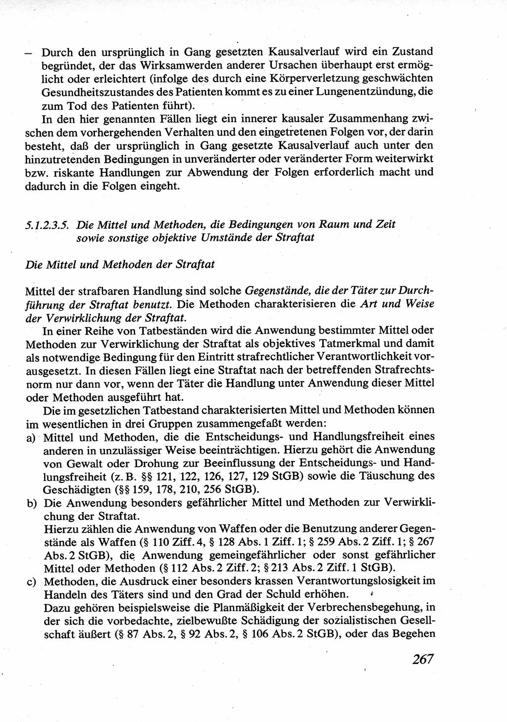 Strafrecht [Deutsche Demokratische Republik (DDR)], Allgemeiner Teil, Lehrbuch 1976, Seite 267 (Strafr. DDR AT Lb. 1976, S. 267)