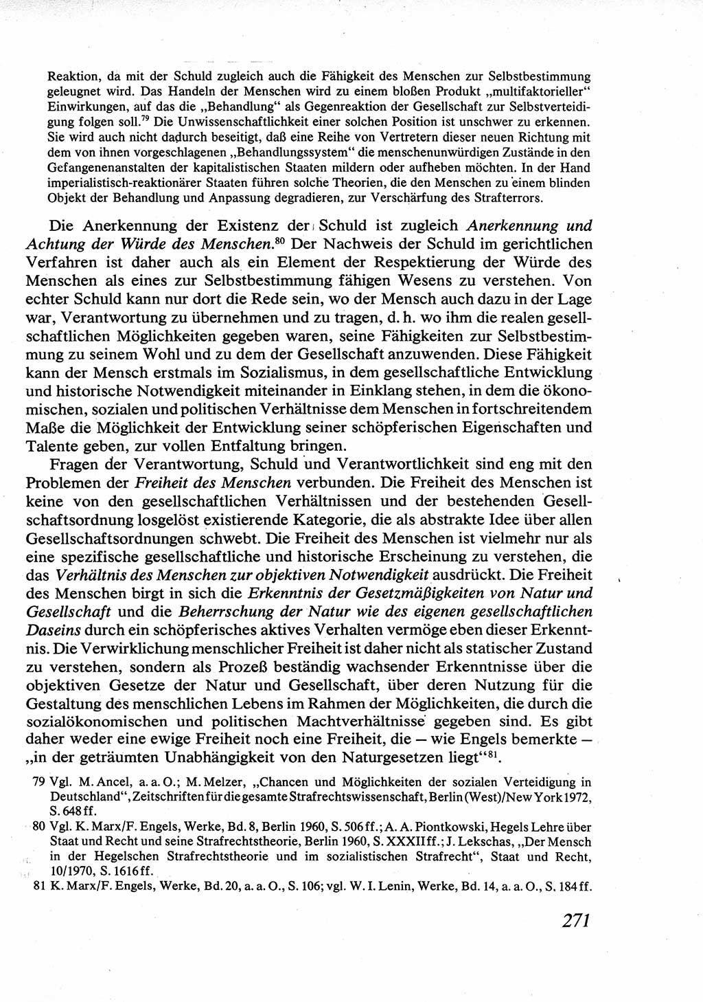 Strafrecht [Deutsche Demokratische Republik (DDR)], Allgemeiner Teil, Lehrbuch 1976, Seite 271 (Strafr. DDR AT Lb. 1976, S. 271)