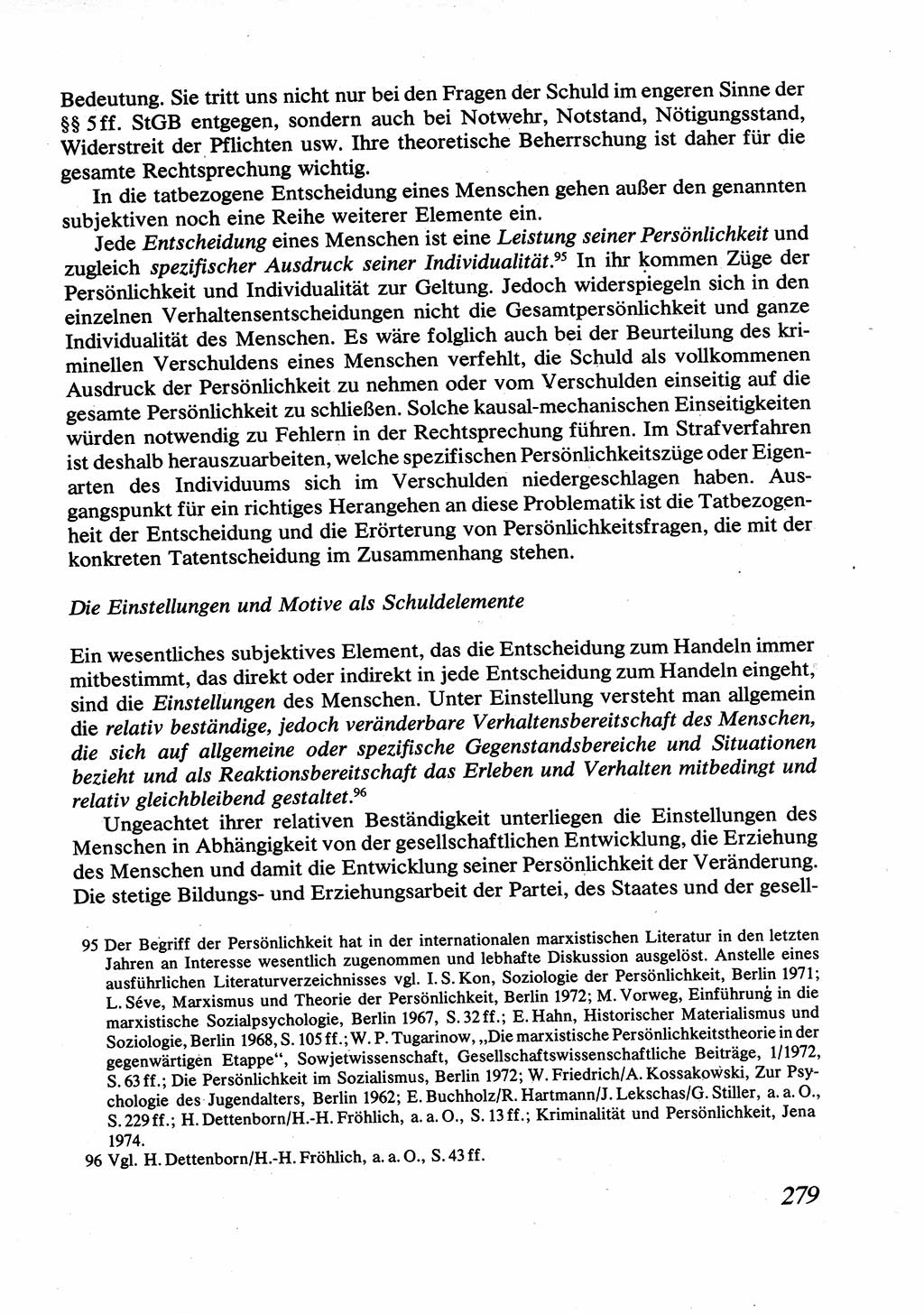 Strafrecht [Deutsche Demokratische Republik (DDR)], Allgemeiner Teil, Lehrbuch 1976, Seite 279 (Strafr. DDR AT Lb. 1976, S. 279)