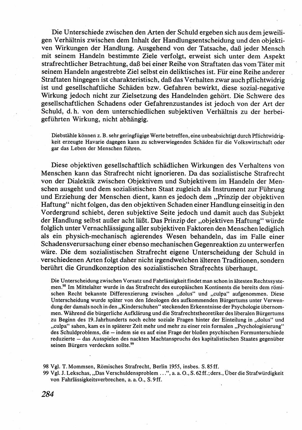 Strafrecht [Deutsche Demokratische Republik (DDR)], Allgemeiner Teil, Lehrbuch 1976, Seite 284 (Strafr. DDR AT Lb. 1976, S. 284)