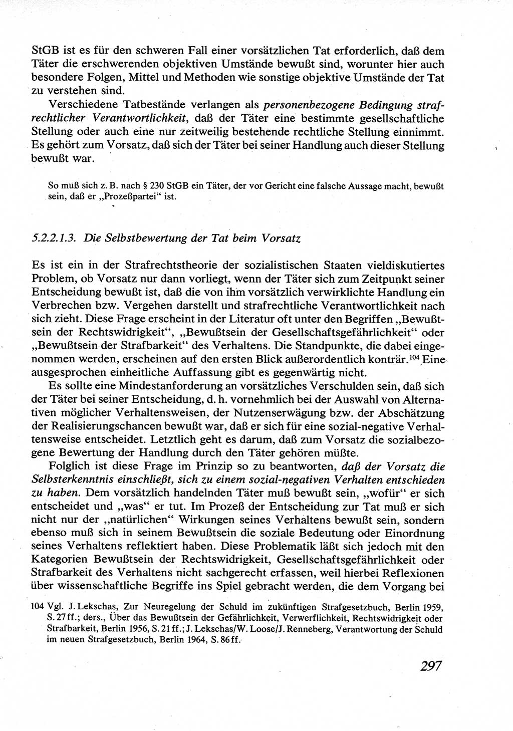 Strafrecht [Deutsche Demokratische Republik (DDR)], Allgemeiner Teil, Lehrbuch 1976, Seite 297 (Strafr. DDR AT Lb. 1976, S. 297)