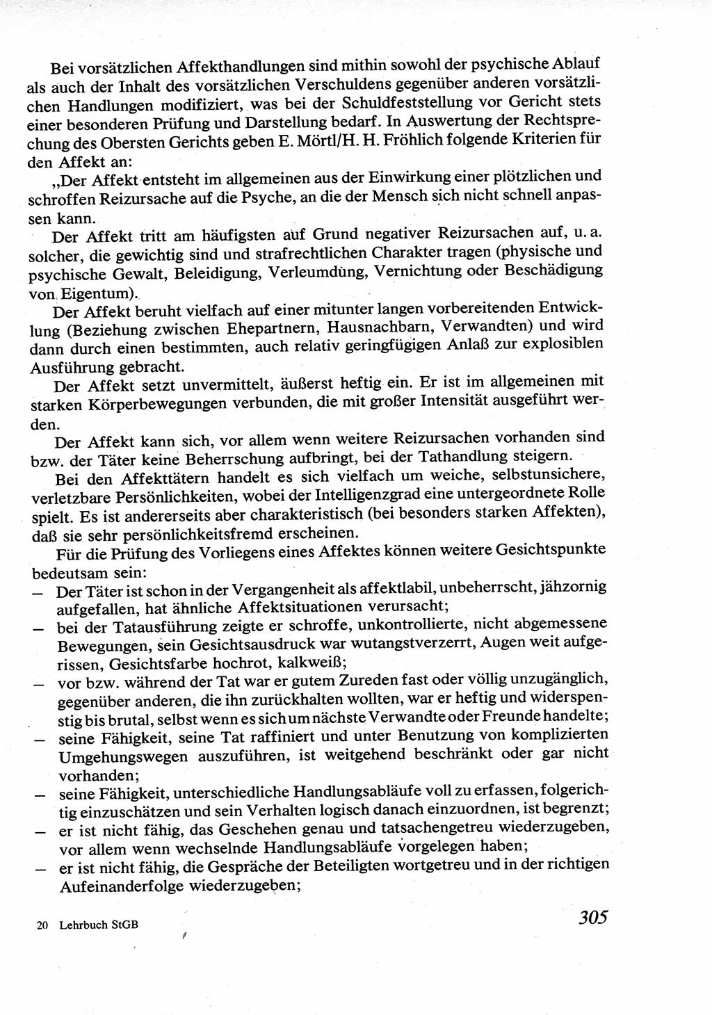 Strafrecht [Deutsche Demokratische Republik (DDR)], Allgemeiner Teil, Lehrbuch 1976, Seite 305 (Strafr. DDR AT Lb. 1976, S. 305)