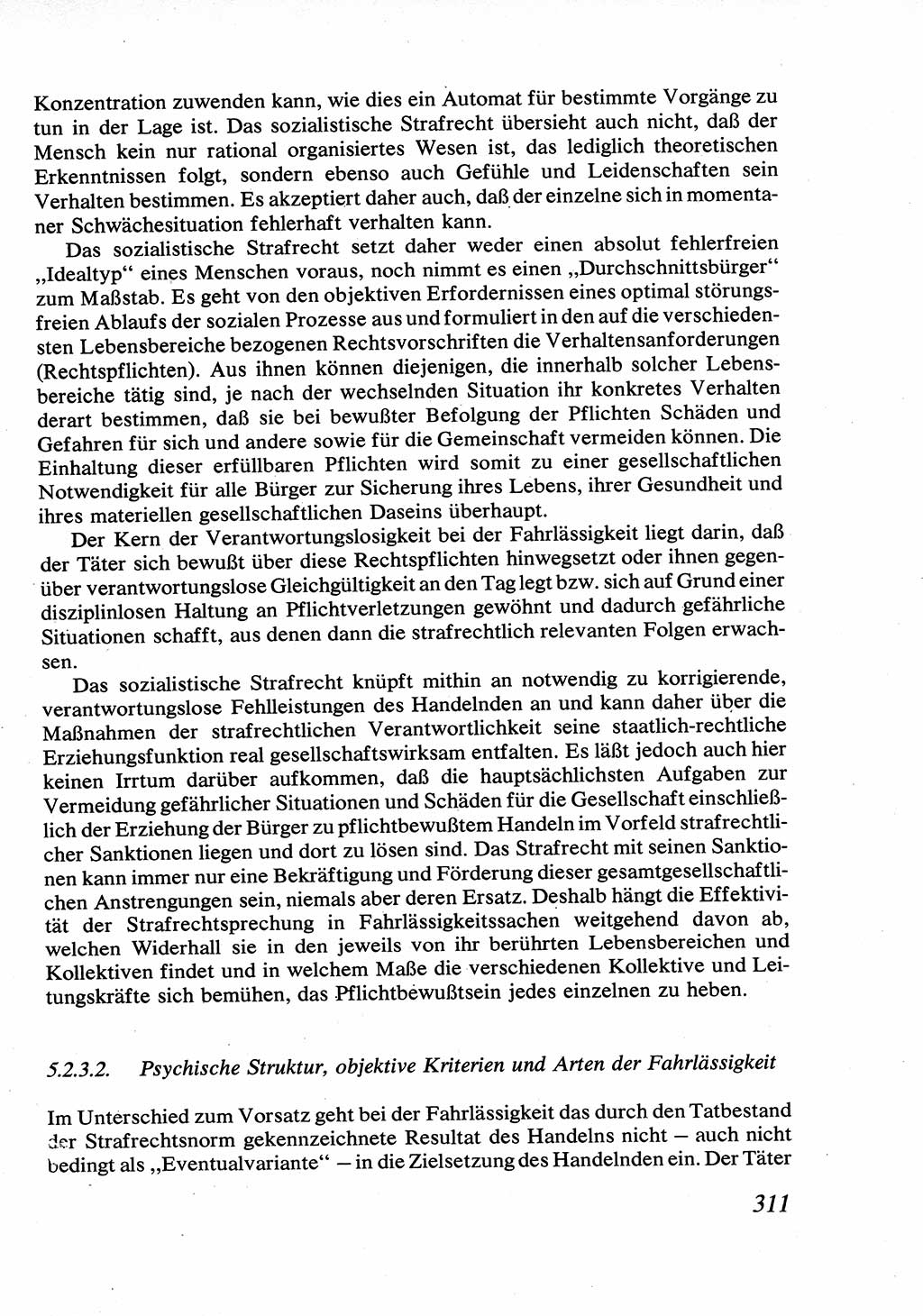 Strafrecht [Deutsche Demokratische Republik (DDR)], Allgemeiner Teil, Lehrbuch 1976, Seite 311 (Strafr. DDR AT Lb. 1976, S. 311)