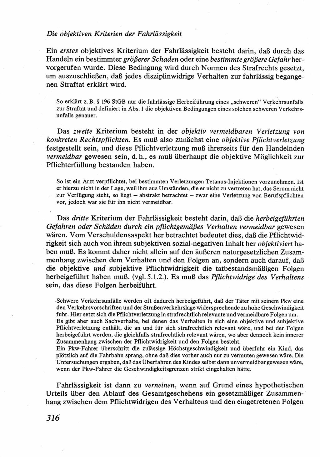 Strafrecht [Deutsche Demokratische Republik (DDR)], Allgemeiner Teil, Lehrbuch 1976, Seite 316 (Strafr. DDR AT Lb. 1976, S. 316)