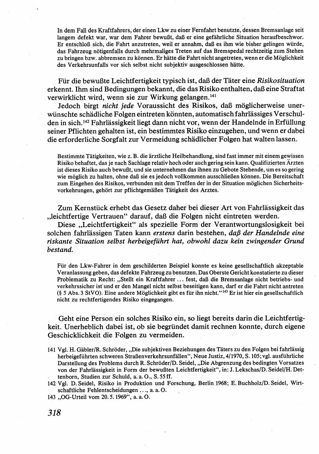 Strafrecht [Deutsche Demokratische Republik (DDR)], Allgemeiner Teil, Lehrbuch 1976, Seite 318 (Strafr. DDR AT Lb. 1976, S. 318)