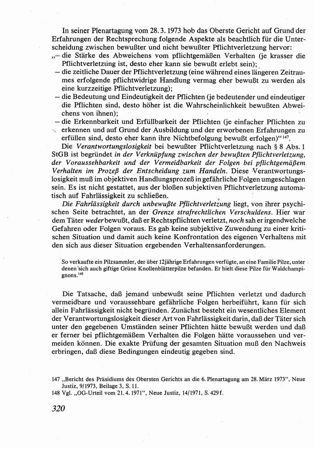 Strafrecht [Deutsche Demokratische Republik (DDR)], Allgemeiner Teil, Lehrbuch 1976, Seite 320 (Strafr. DDR AT Lb. 1976, S. 320)
