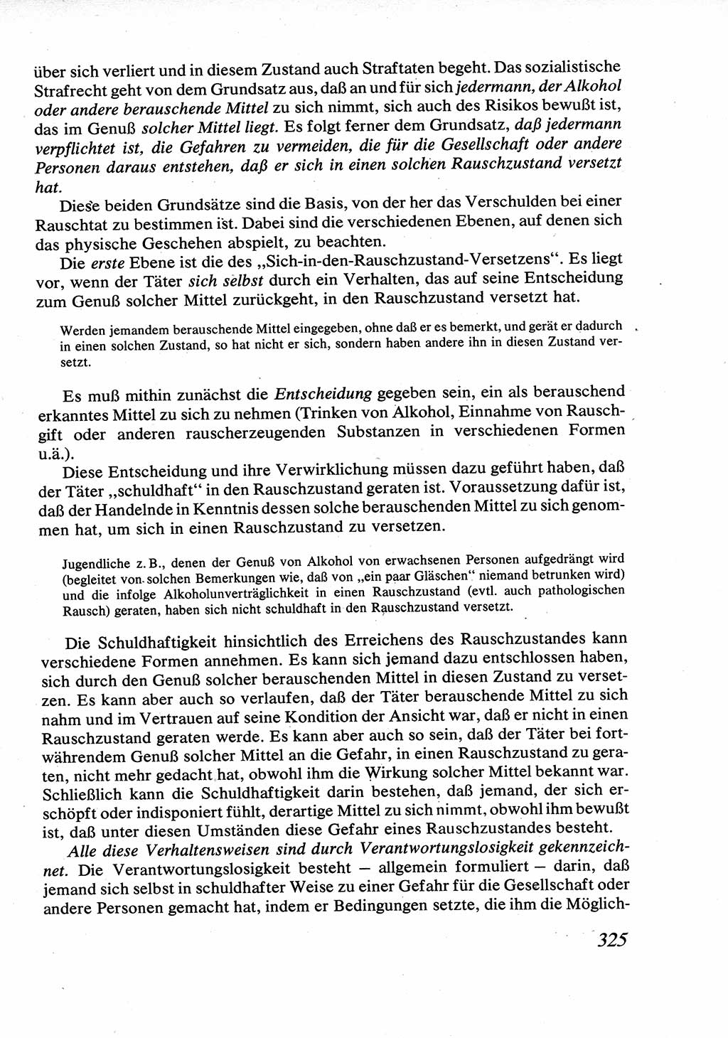 Strafrecht [Deutsche Demokratische Republik (DDR)], Allgemeiner Teil, Lehrbuch 1976, Seite 325 (Strafr. DDR AT Lb. 1976, S. 325)
