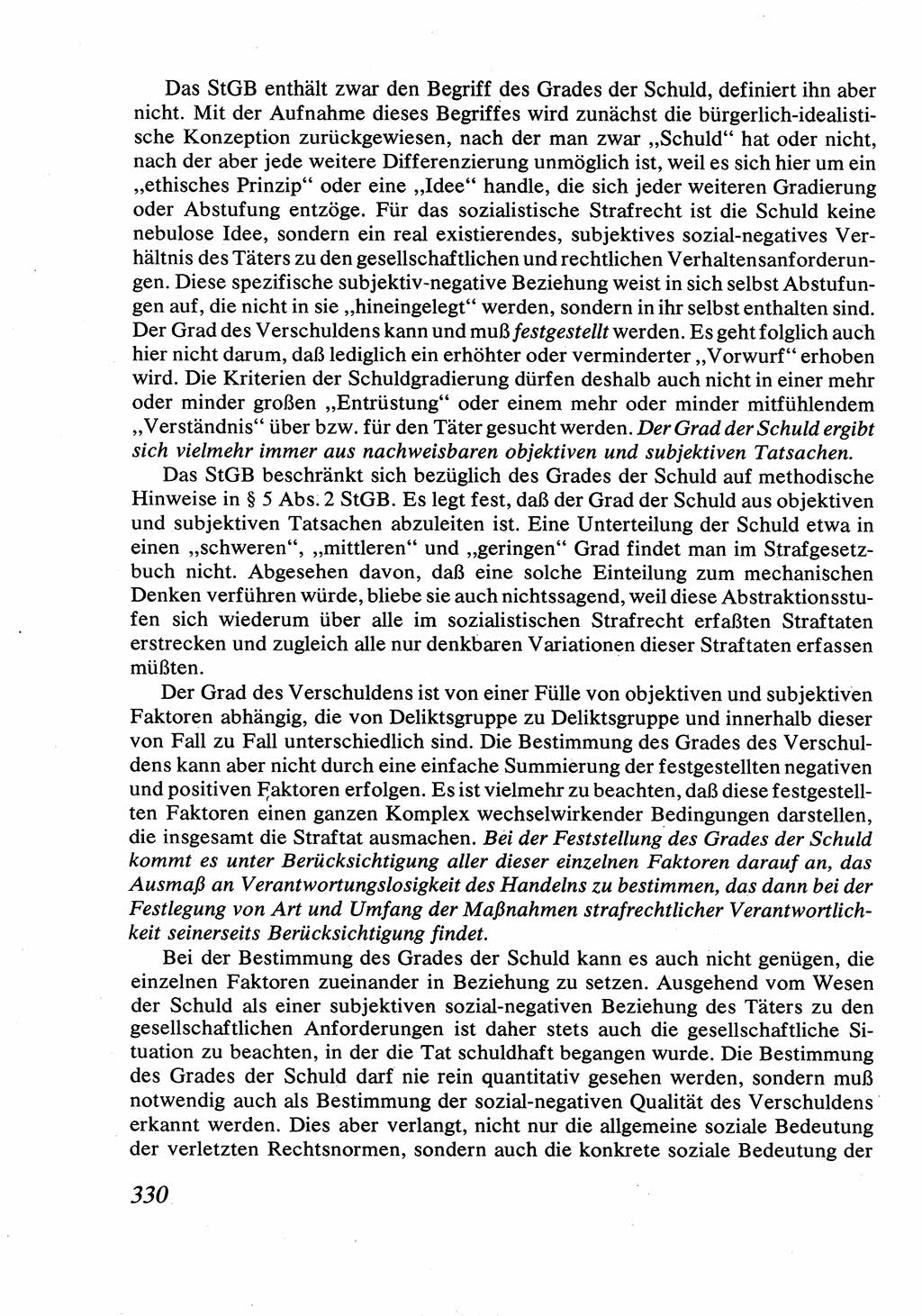 Strafrecht [Deutsche Demokratische Republik (DDR)], Allgemeiner Teil, Lehrbuch 1976, Seite 330 (Strafr. DDR AT Lb. 1976, S. 330)