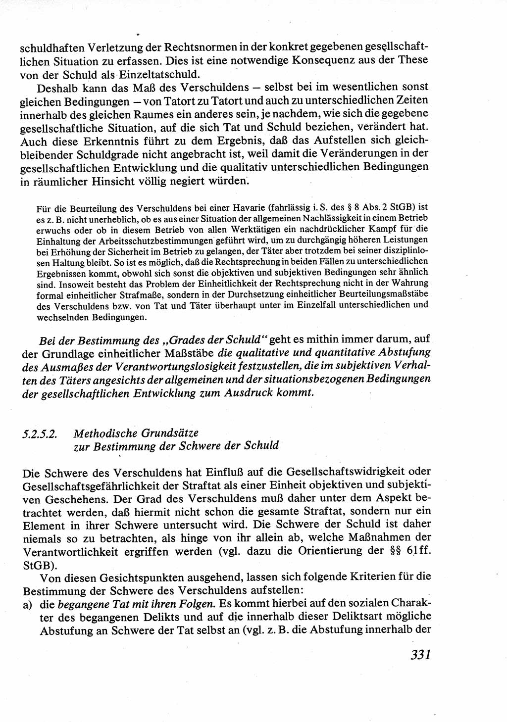 Strafrecht [Deutsche Demokratische Republik (DDR)], Allgemeiner Teil, Lehrbuch 1976, Seite 331 (Strafr. DDR AT Lb. 1976, S. 331)