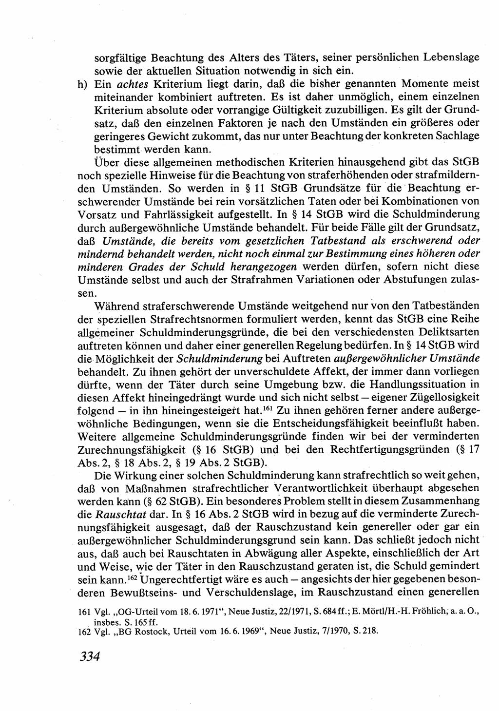 Strafrecht [Deutsche Demokratische Republik (DDR)], Allgemeiner Teil, Lehrbuch 1976, Seite 334 (Strafr. DDR AT Lb. 1976, S. 334)