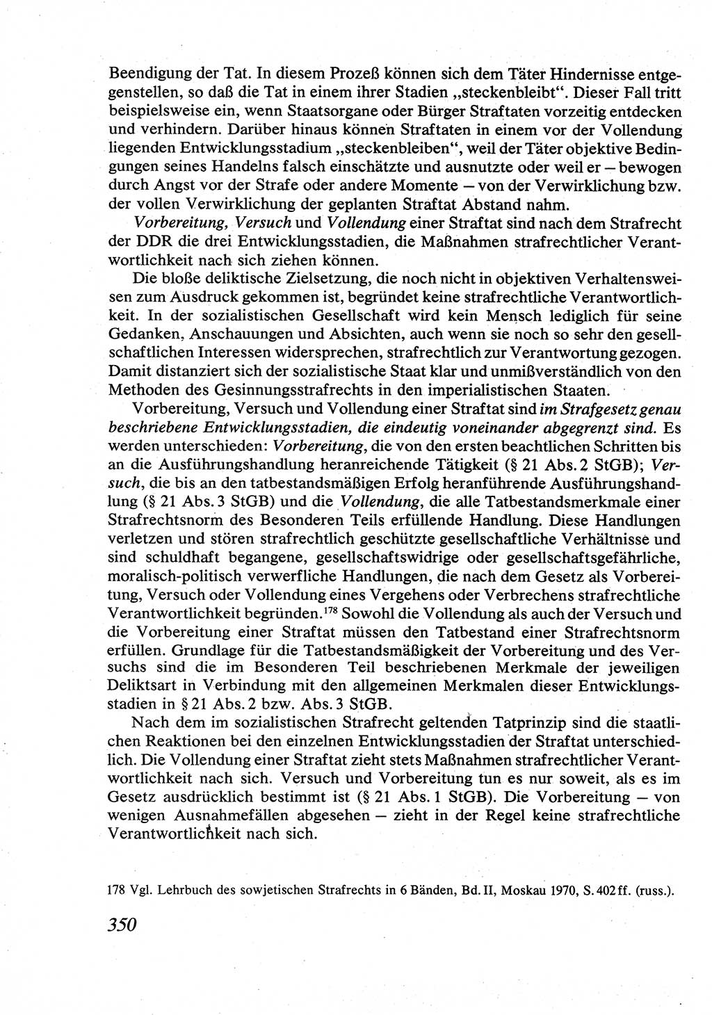 Strafrecht [Deutsche Demokratische Republik (DDR)], Allgemeiner Teil, Lehrbuch 1976, Seite 350 (Strafr. DDR AT Lb. 1976, S. 350)