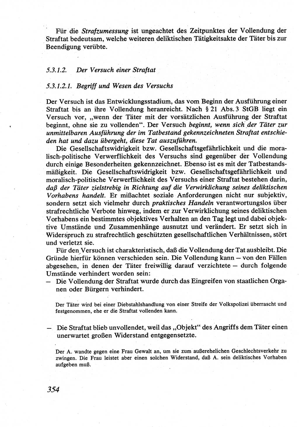 Strafrecht [Deutsche Demokratische Republik (DDR)], Allgemeiner Teil, Lehrbuch 1976, Seite 354 (Strafr. DDR AT Lb. 1976, S. 354)
