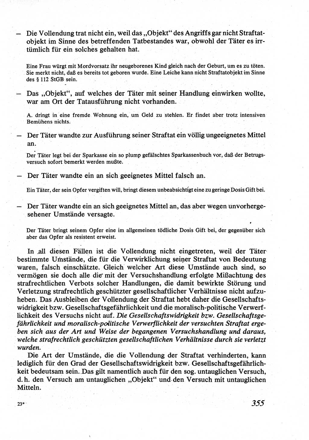 Strafrecht [Deutsche Demokratische Republik (DDR)], Allgemeiner Teil, Lehrbuch 1976, Seite 355 (Strafr. DDR AT Lb. 1976, S. 355)