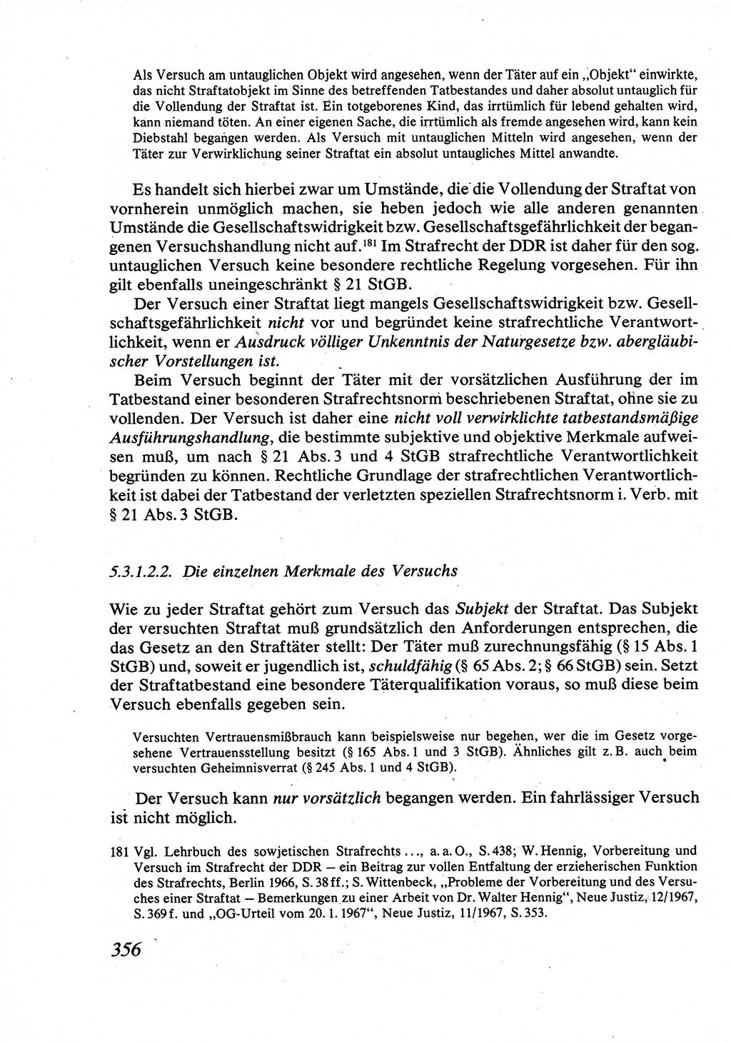 Strafrecht [Deutsche Demokratische Republik (DDR)], Allgemeiner Teil, Lehrbuch 1976, Seite 356 (Strafr. DDR AT Lb. 1976, S. 356)
